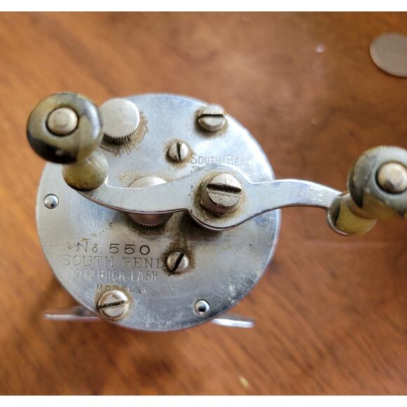 Vintage South Bend No. 550 Anti-Back Lash - Model G Fishing Reel - Made in USA - Picture 2 of 11